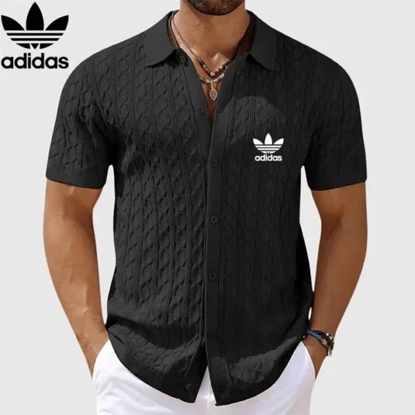 AD – Knit Texture Button Shirt