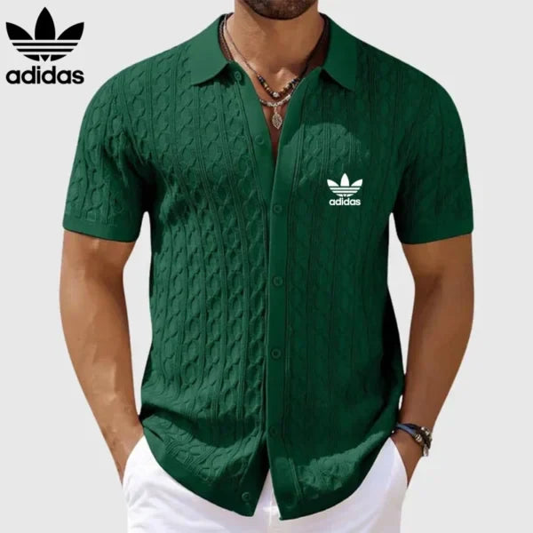 AD – Knit Texture Button Shirt